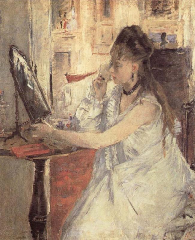 Berthe Morisot Young Woman powdering Herself oil painting image